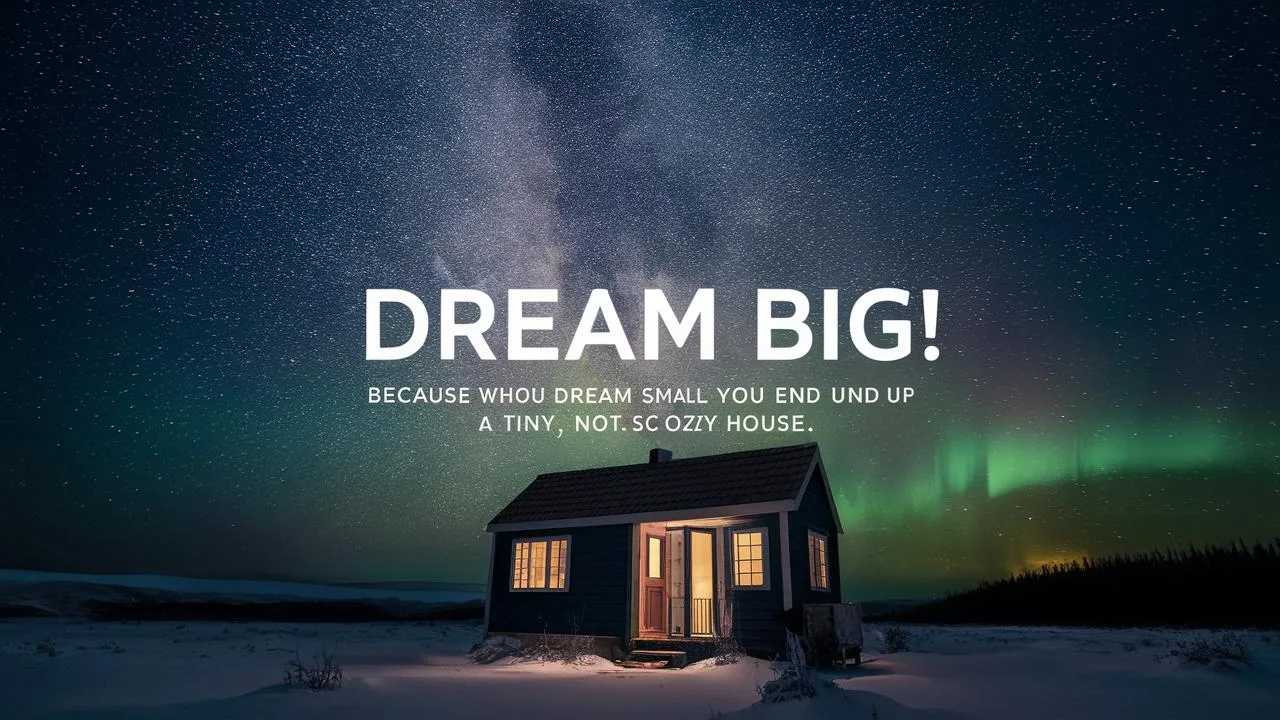 Dream big! Because when you dream small, you end up with a tiny, not-so-cozy house