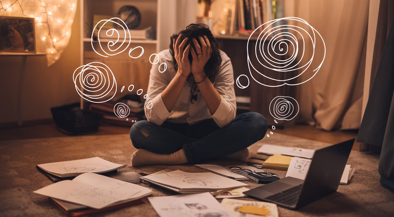 Anxious creative being vulnerable